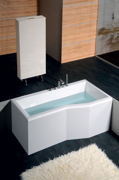 VERSYS L asymetrická vana 160x84x70x47cm, bílá
